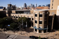 The exterior of Dallas College’s El Centro Campus in downtown Dallas on Friday, Nov. 14, 2025.