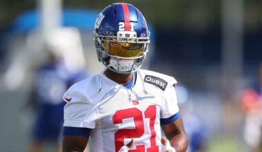 Giants CB Paulson Adebo (knee) scratched just before kickoff