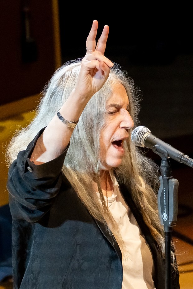 Patti Smith, celebrating the 50th anniversary of her debut album...