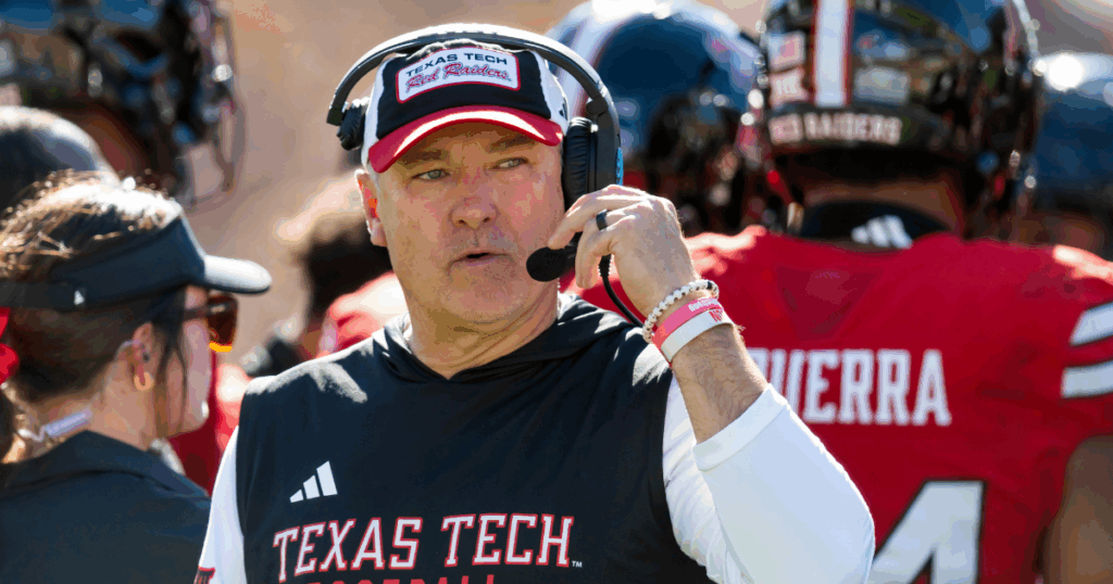 Texas Tech head coach Joey McGuire