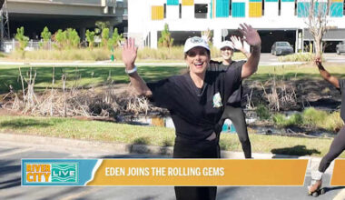 Eden skates with The Rolling Gems