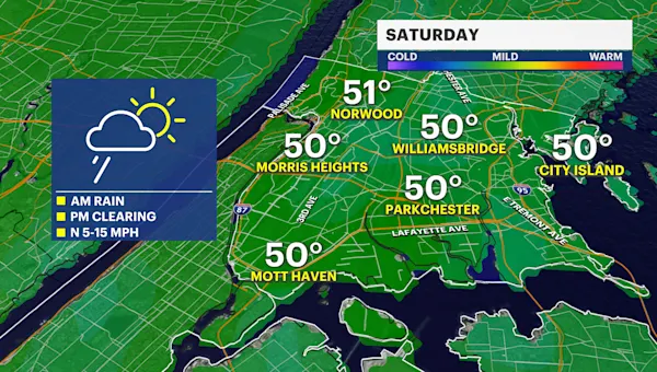 Rain looming in the Bronx forecast ahead of big travel weekend