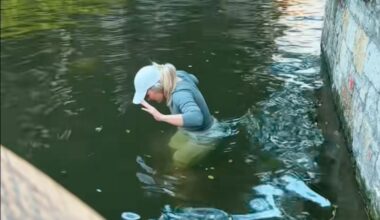 Clip of woman wading in San Antonio River in search of lost phone goes viral