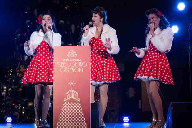 The Beverly Belles perform during the 10th annual Christmas tree...
