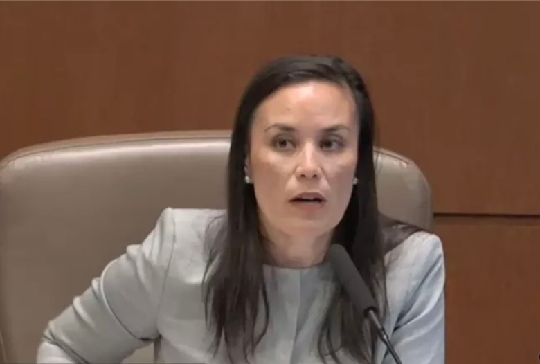 San Antonio Mayor Gina Ortiz Jones speaks during a City Council meeting.