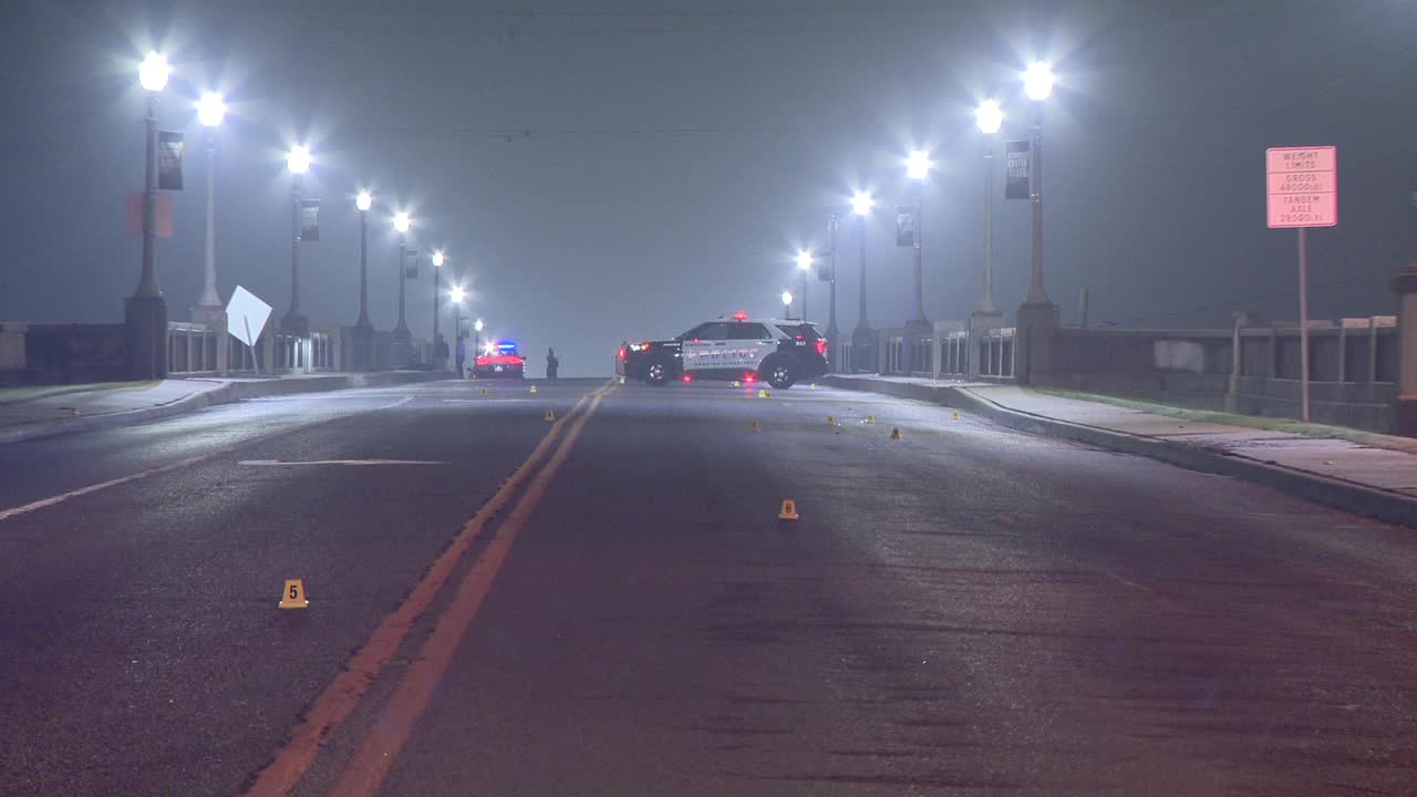 Dallas shooting: Car crashes after two men shot on Corinth Street Bridge