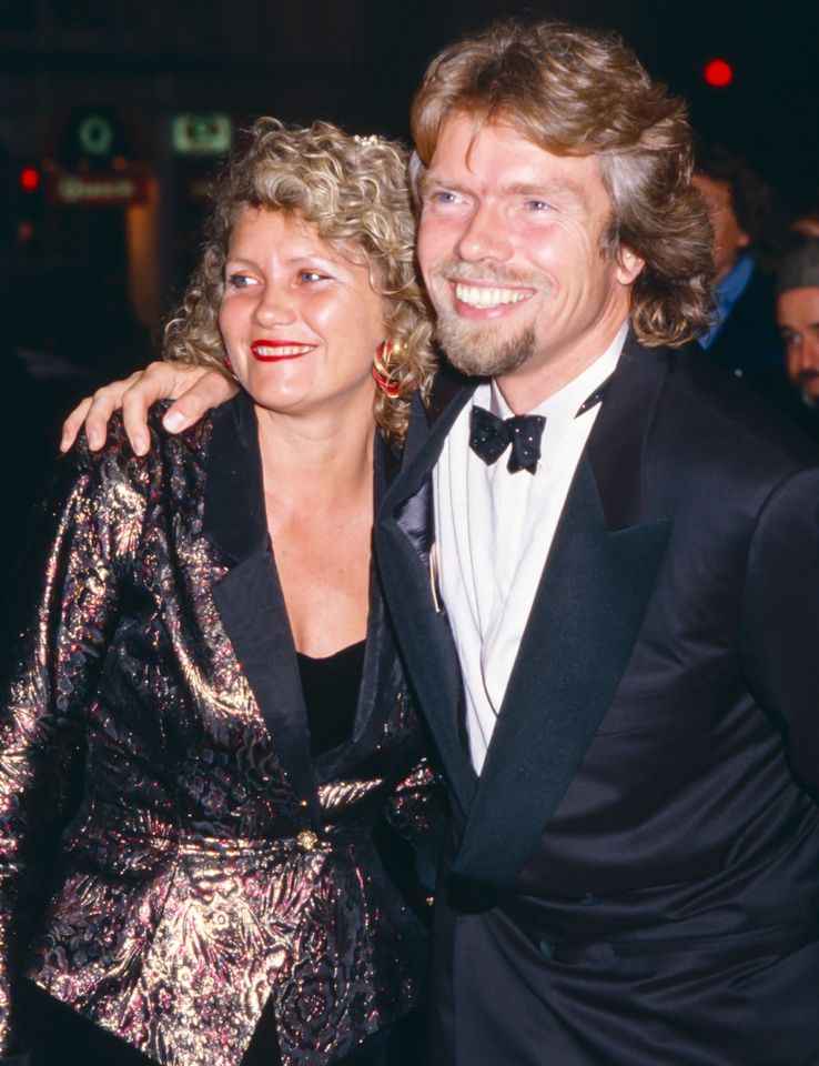 Julian Parker/UK Press/Getty Richard Branson and Joan Templeman attend the Premiere of 'Wall Street' on April 27, 1988.