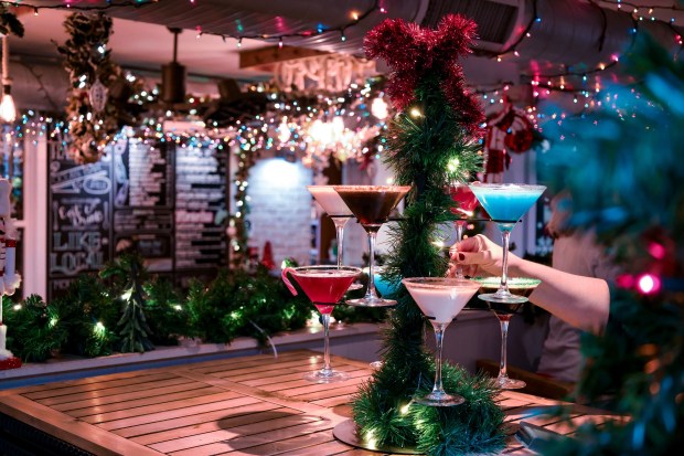 The Jingle Bar at Harry's Bar and Grille brings the holidays with an ocean view in Cape May. (COURTESY OF MADISON RESORTS)