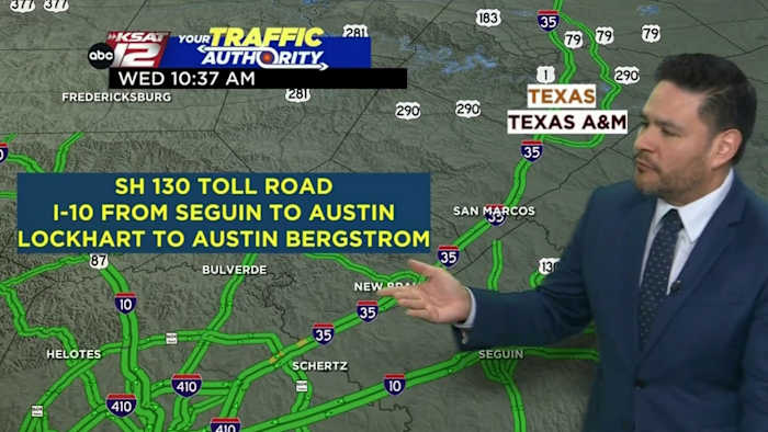 Alternative routes from San Antonio to Austin for the big game