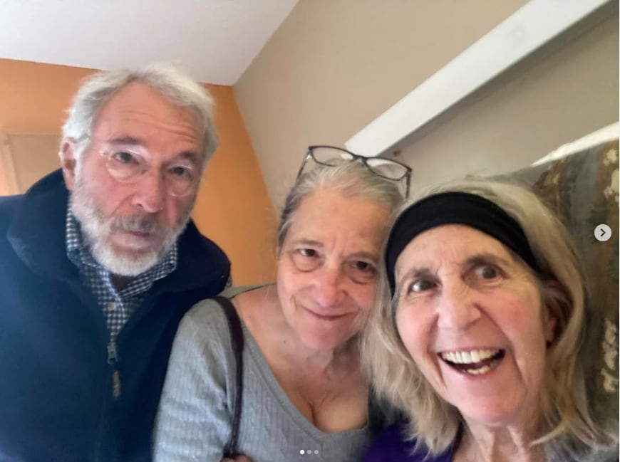 Susie Silvestri says goodbye to her brother and sister shortly before she gets on a plane heading for Canada. 