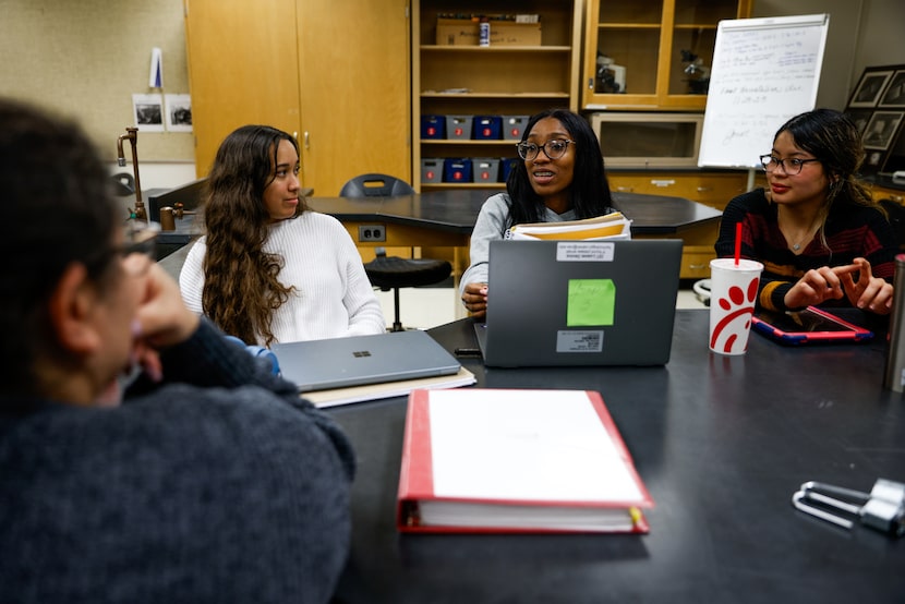Left to right: Biology student Roxana Carpenter, criminology and criminal justice junior...