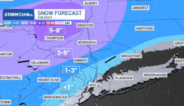 When is snow coming? Big storm looks to blanket NY, NJ on Tuesday – NBC New York