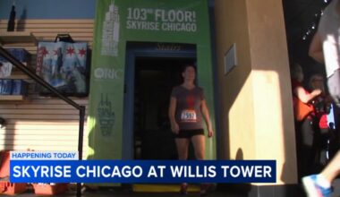 SkyRise Chicago 2025: Stair-climbers ascend steps to Willis Tower Skydeck to benefit Shirley Ryan Ability Lab