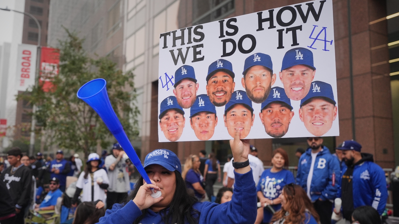 Dodgers World Series championship parade underway in downtown Los Angeles