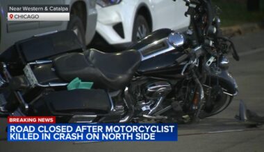 Deadly motorcycle crash impacts Chicago traffic on North Western Avenue between Balmoral and Catalpa for hours: police department