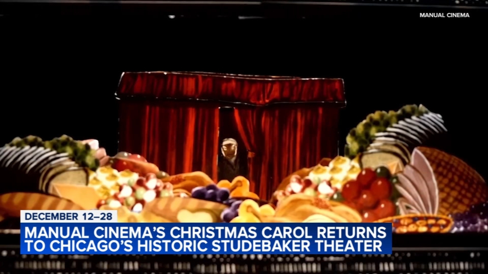 Manual Cinema's Christmas Carol returns to Chicago's historic Studebaker Theater December 12-28