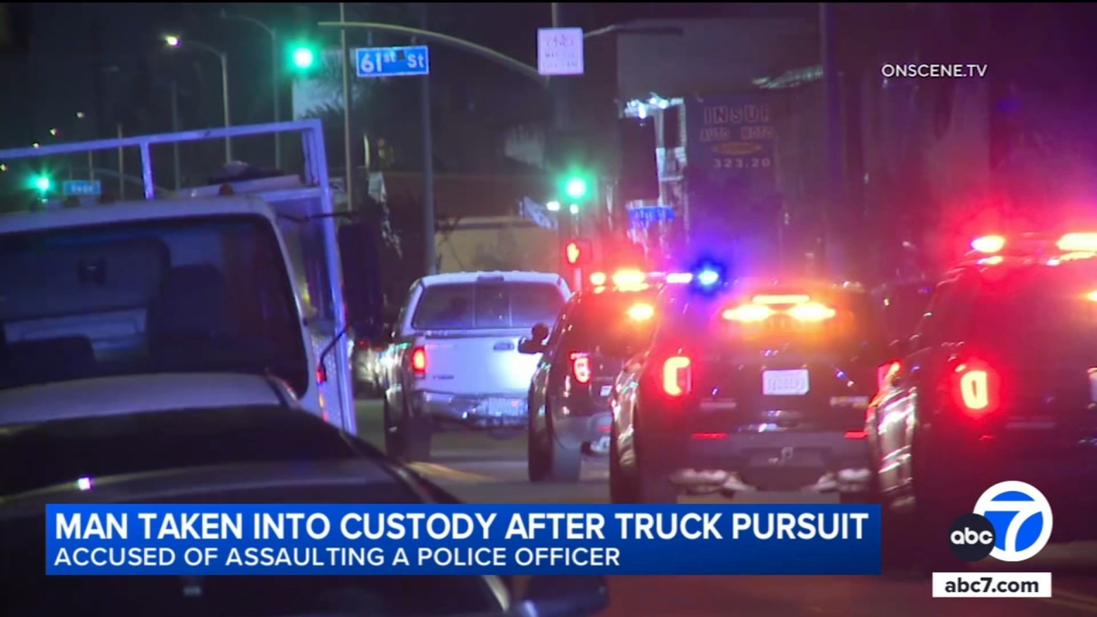 Man accused of assaulting police officer taken into custody after Los Angeles chase