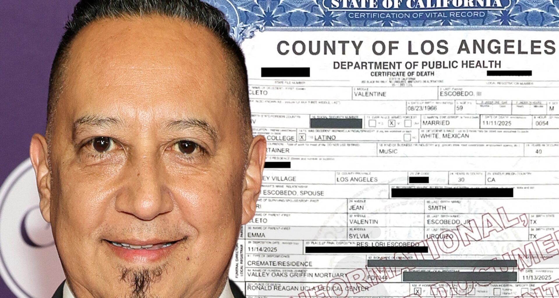 Jimmy Kimmel's Band Leader Cleto Escobedo III Cause of Death Released