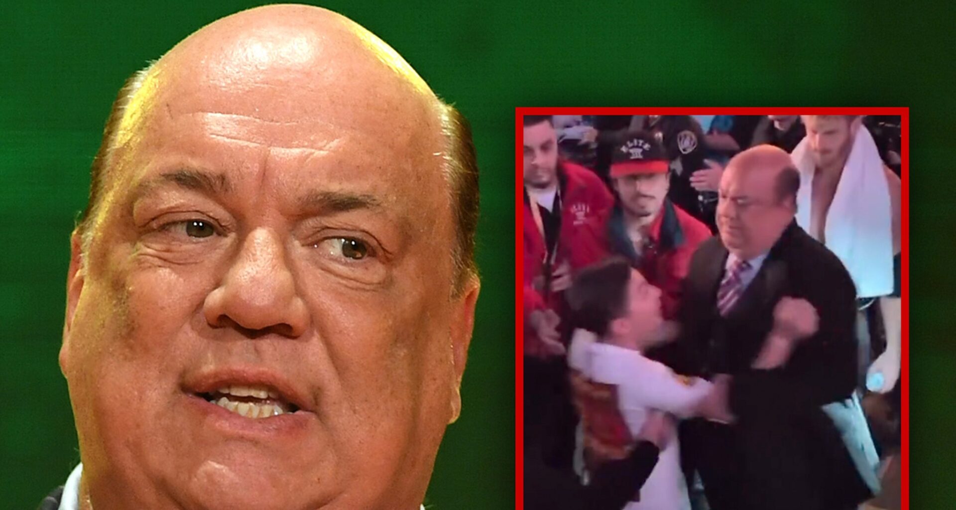 WWE Star Paul Heyman Shoves Young Fan Away From Logan Paul, on Video