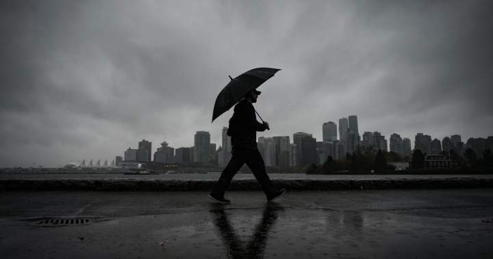Rainfall warning issued for B.C. South Coast as next storm moves in - BC