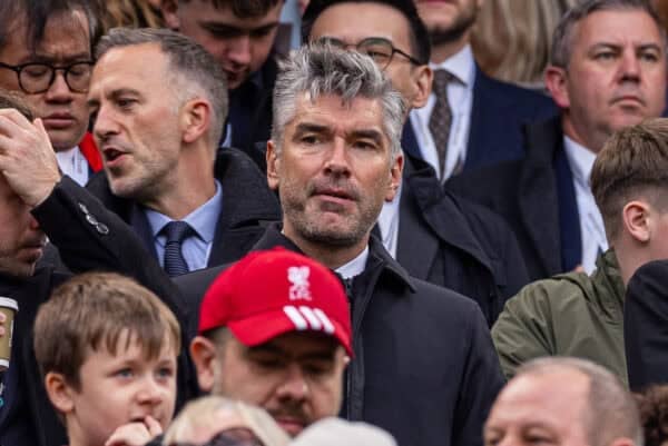 LIVERPOOL, ENGLAND - Sunday, October 19, 2025 Liverpool's Sporting Director Richard Hughes before the FA Premier League match between Liverpool FC and Manchester United FC at Anfield. Man Utd won 2-1. (Photo by David Rawcliffe/Propaganda)