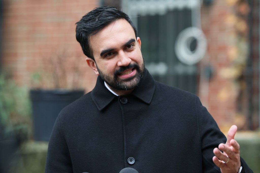 New York Mayor-Elect Zohran Mamdani giving remarks at a Veterans Day event.