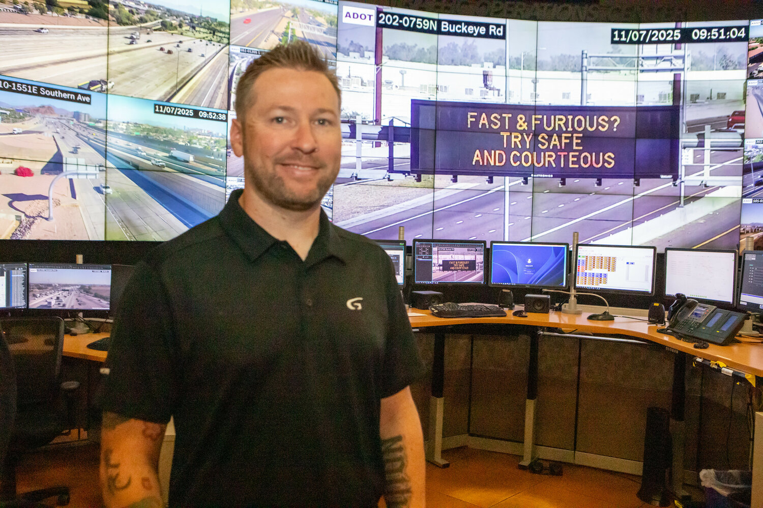 Robert Hopper of Surprise submitted a winning message “Fast & furious? Try safe and courteous” in the 2025 Arizona Department of Transportation contest.