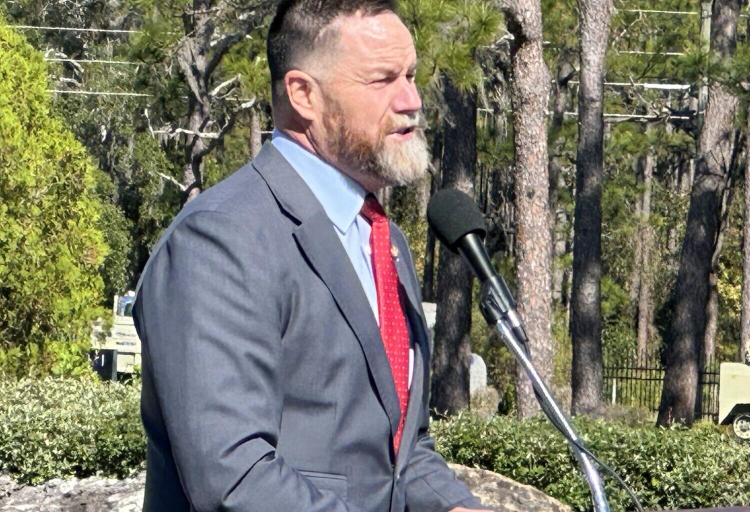 U.S. Rep. Aaron Bean, who represents Clay County in Washington, D.C., said because of veterans, "our hearts burst with pride, our enemies shiver in fear and America flies on the wings of freedom.”