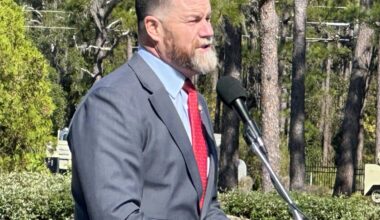 U.S. Rep. Aaron Bean, who represents Clay County in Washington, D.C., said because of veterans, "our hearts burst with pride, our enemies shiver in fear and America flies on the wings of freedom.”