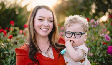 Kelli Stehlow with her child Knox.