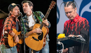 Scott Avett and Seth Avett, left, and Mike Patton team up as AVTT/PTTN and will perform at Arizona Financial Theatre on May 12.