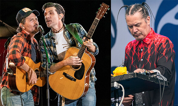 Scott Avett and Seth Avett, left, and Mike Patton team up as AVTT/PTTN and will perform at Arizona Financial Theatre on May 12.