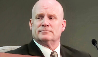 Dr. Curtis Finch, Deer Valley Unified School District superintendent, sits on the governing board dais on Oct. 14, 2025, in Phoenix.