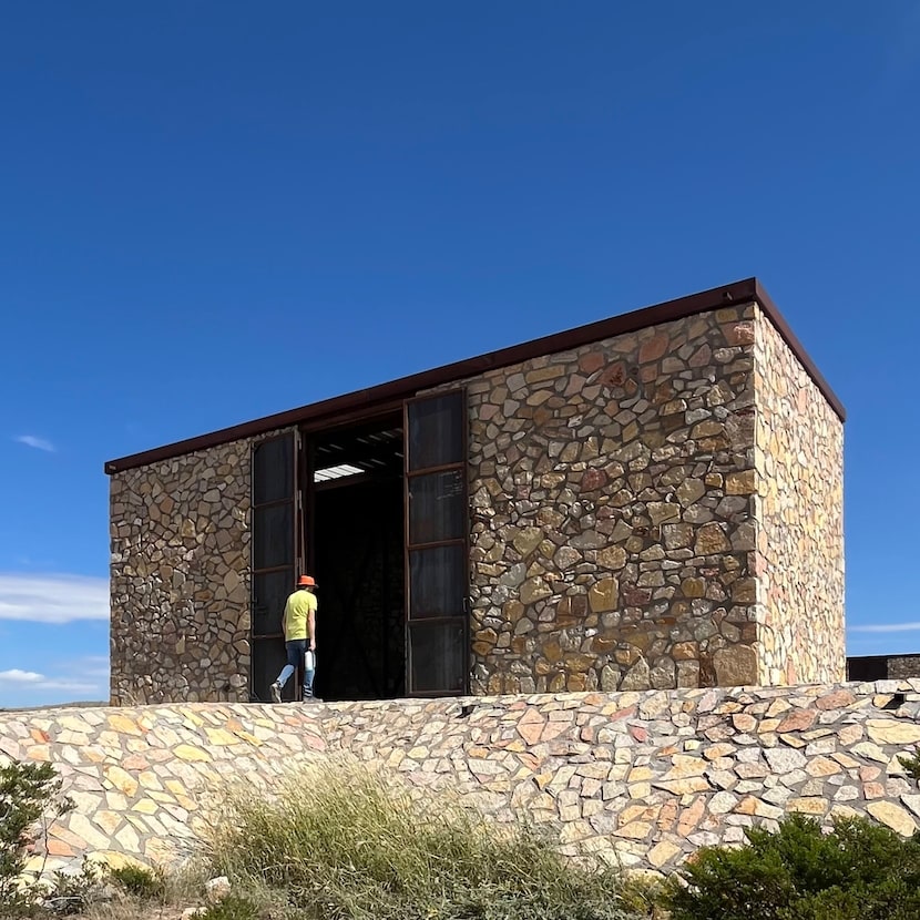 Architect Corky Cunningham enters the west building at James Magee's the Hill.
