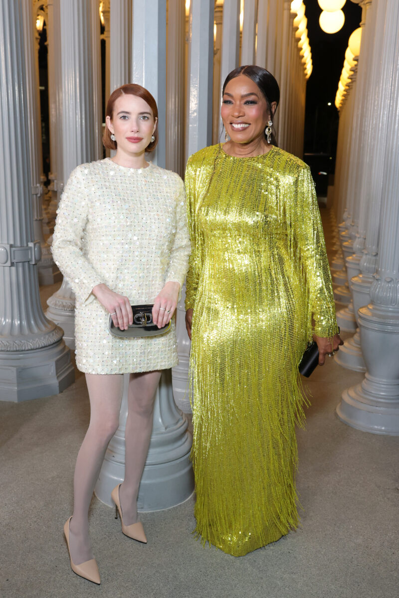 Emma Roberts and Angela Bassett, wearing Gucci