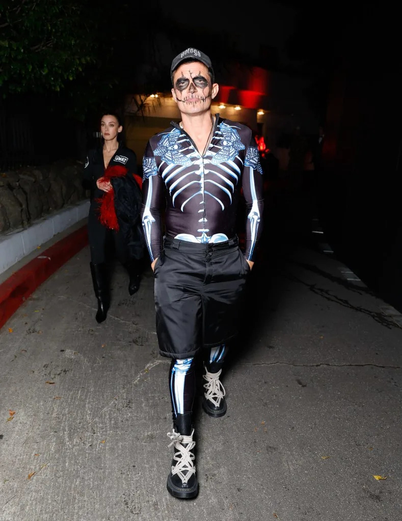 The actor dressed up as a skeleton. GC Images