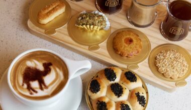 Arwa Yemeni Cafe coffee and pastry treats.