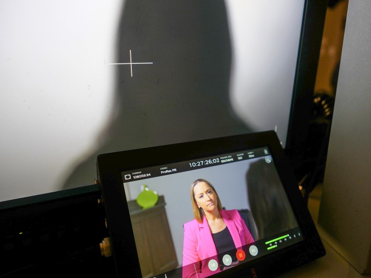 Courtney Kube interviewing the Jane Doe who filed a lawsuit against the Army doctor.