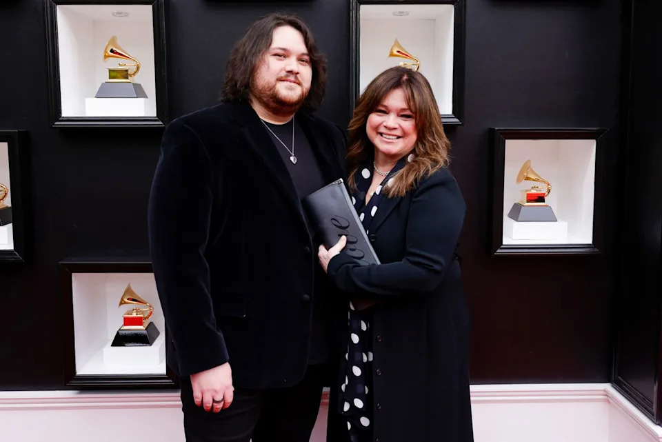 Francis Specker/CBS via Getty  Wolfgang Van Halen and Valerie Bertinelli