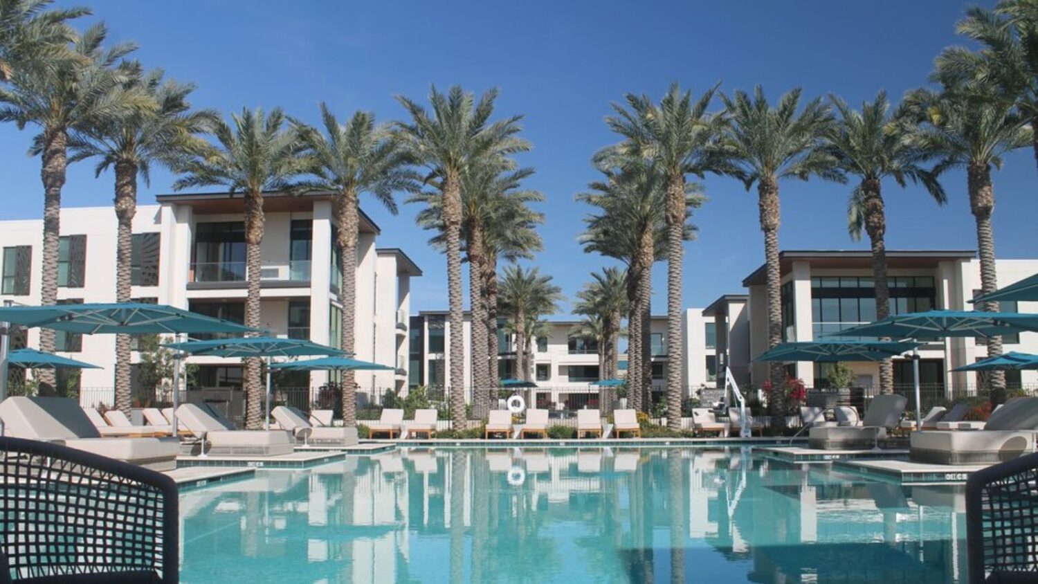 The pool at the residential portion of the Ritz-Carlton Paradise Valley, The Palmeraie, in March 20...