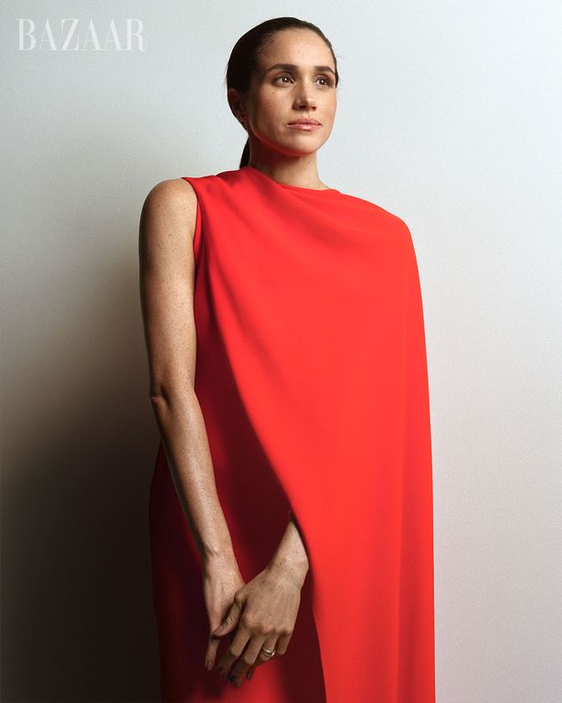 Meghan in a red dress 