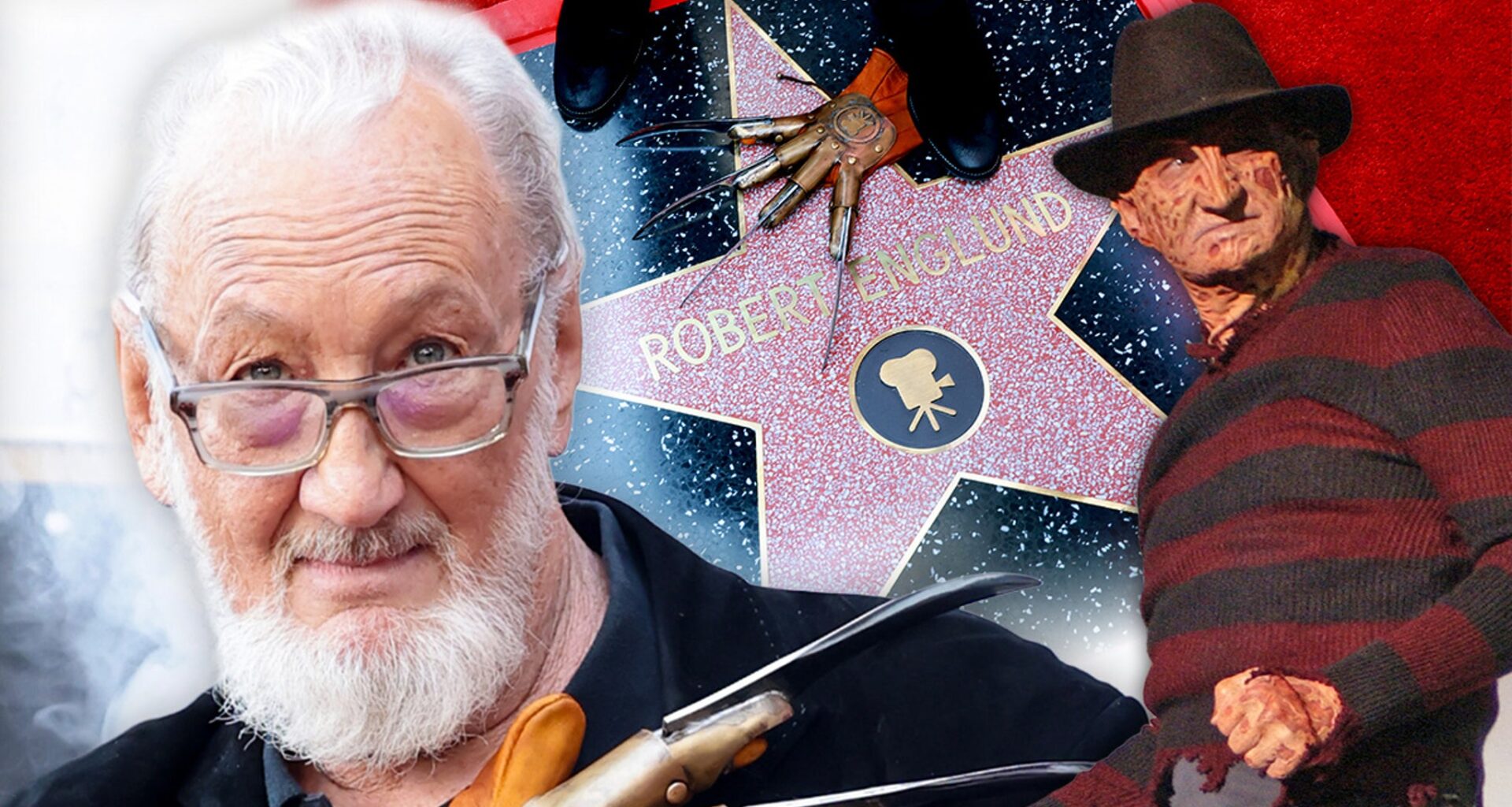 Freddy Krueger Star Robert Englund Brings Claw Glove to Hollywood Star Ceremony
