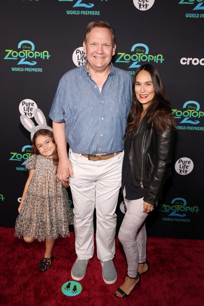 Andy Richter and Jennifer Herrera attend the "Zootopia 2" premiere