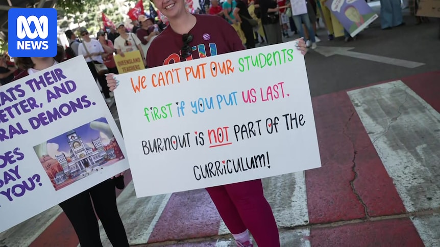 Queensland teachers to hold statewide rallies but stop short of announcing strike date