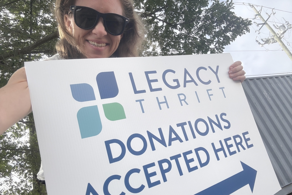 The volunteer-run store will sell donated clothing, furniture, household items and decor to support Living Water International. (Courtesy Legacy Thrift)