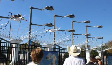a drone port area at a grocery store