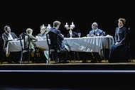 Cast members of Dallas Opera's production of Debussy's "Pelléas et Mélisande"performed in a...