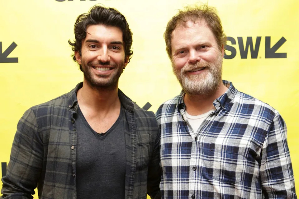 James Goulden Photography/Getty Justin Baldoni and Rainn Wilson at the 2017 SXSW Conference and Festivals in Austin on March 11, 2017