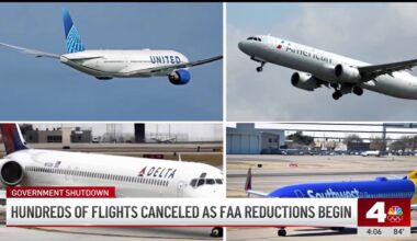 Hundreds of flights canceled as shutdown forces FAA reductions – NBC Los Angeles