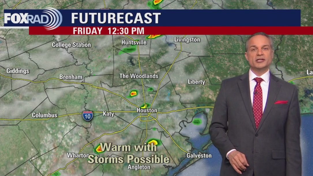 Houston weather: Warm, chance of scattered rain for Friday